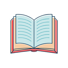 open book vector icon, book day vector illustration - simple illustration of open book perfect for logos, and book day-themed designs.