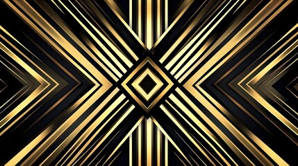 Elegant Shimmering Gold Pattern on Black Modern Background