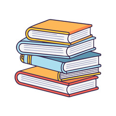 stack of classics vector icon, book day vector illustration - simple illustration of stack of classics perfect for logos, and book day-themed designs.