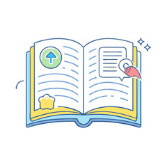 storybook icon vector icon, book day vector illustration - simple illustration of storybook icon perfect for logos, and book day-themed designs.