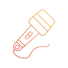 Microphone gradient icon with white background vector stock illustration