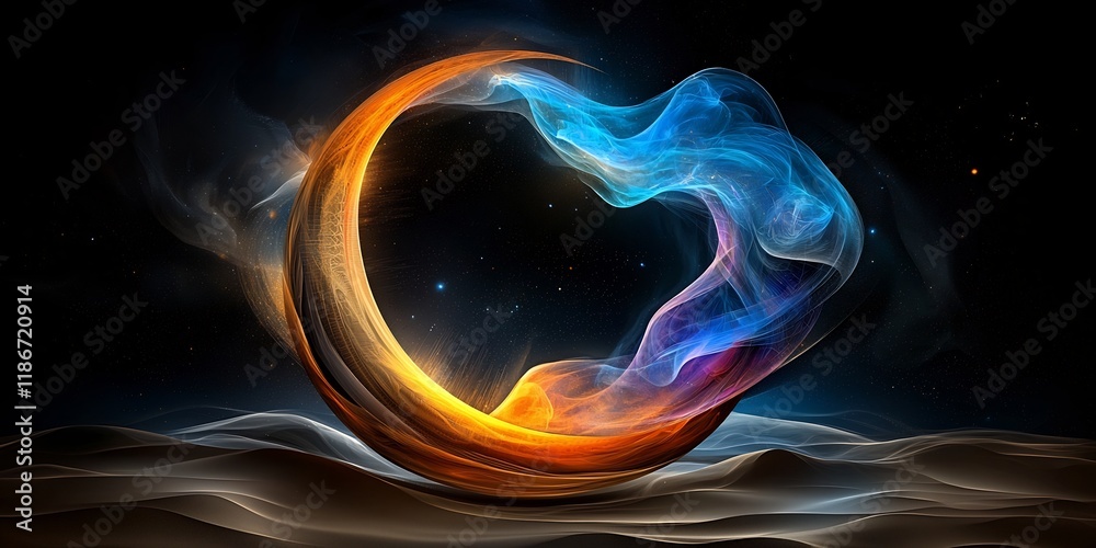 Poster mesmerizing abstract fractal patterns in a captivating luminescent display with a dreamlike surreali