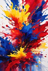 vibrant watercolor splash minimalist background showcasing bold hues dynamic patterns artistic expression, abstract, artistry, canvas, colorscape