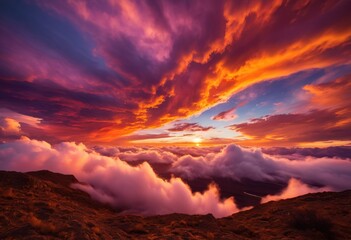 dynamic colorful fluid textures cloud layers sunset glowing warm hues soft shadows mesmerizing sky, clouds, gradient, nature, sunlight, silhouette, illumination