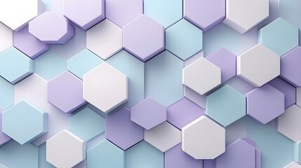 Lavender and Light Blue Hexagon Pattern with Gradient Effect
