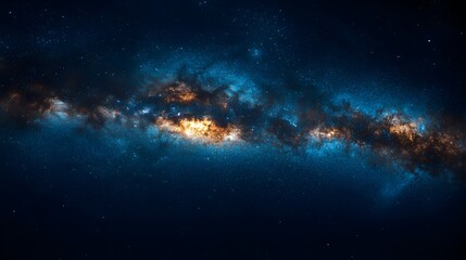 Fototapeta premium Deep Blue Night Sky with Stars in Calm and Peaceful Atmosphere