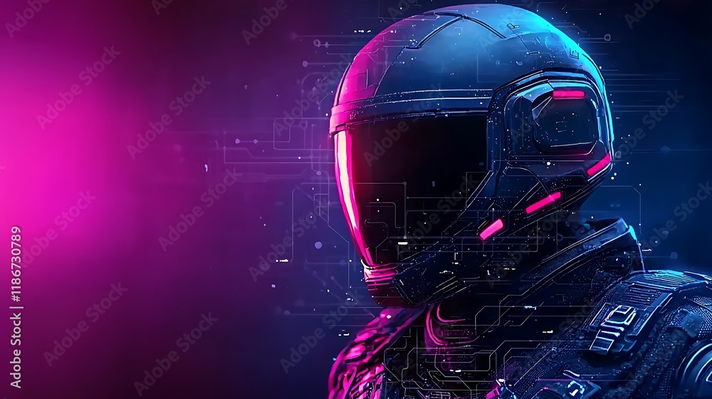 Poster close-up view of an intricate circuit board design with illuminated details and futuristic elements 