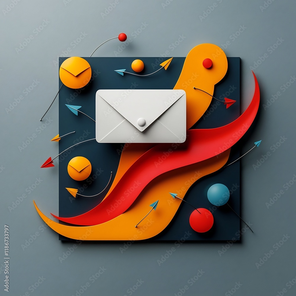 Poster vibrant and dynamic abstract digital user interface in avant garde expressionist style showcasing mo