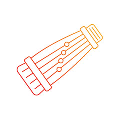 Koto gradient icon with white background vector stock illustration