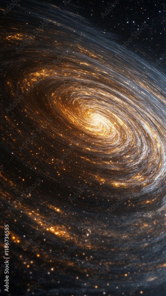 Wall mural galaxy in the universe with copy space vertically 9:16