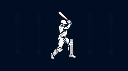 icon of a cricketer
