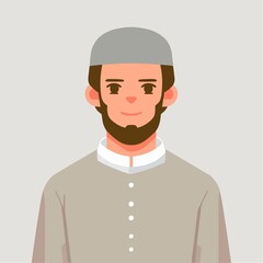 Illustration of a Young Man in Traditional Attire