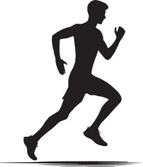 silhouette of a person running