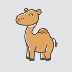 Cartoon Illustration of a Camel