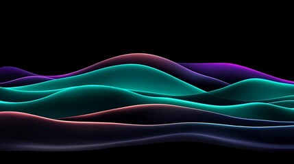 Fototapeta premium Vibrant Smooth Swirling Waves in Digital Background Design for Creative Projects and Modern Artwork Displays