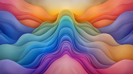 Obraz premium Mesmerizing iridescent structures in a rhythmic kaleidoscopic layout with vivid color gradients and dynamic overlapping planes