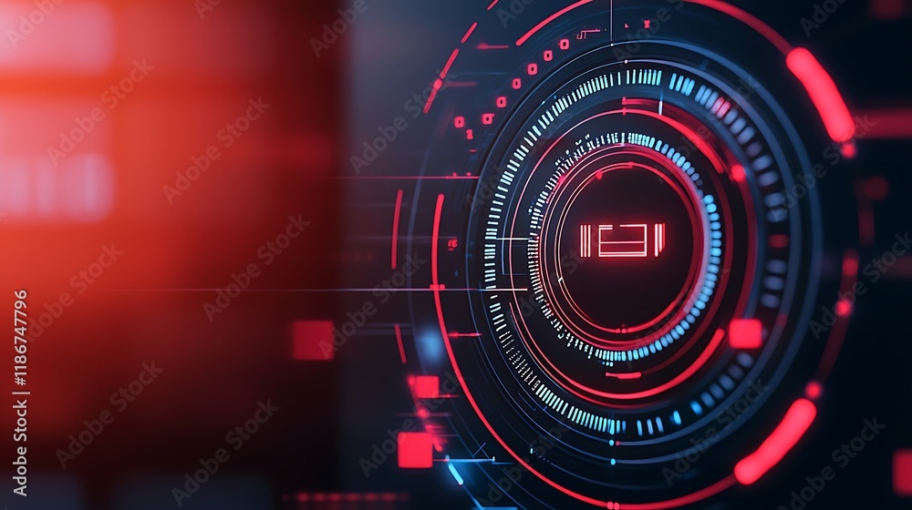 Poster abstract swirling vortex of binary code and geometric patterns in futuristic digital design represen