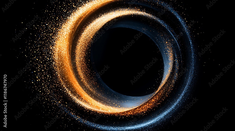 Poster swirling vortex of bright glowing particles creating a mystical and captivating visual element again