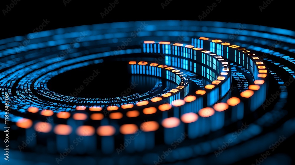 Poster captivating swirling vortex of bright glowing particles creating an abstract visual narrative in a d