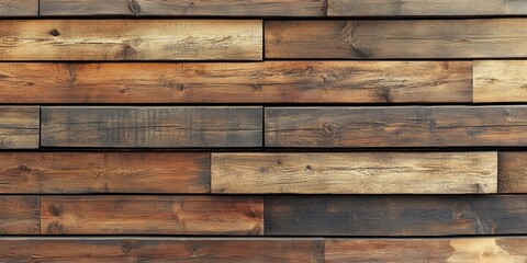 Naklejka premium Wooden wall texture background featuring a backdrop of wooden planks, showcasing the natural beauty of wood surfaces and their distinctive patterns.