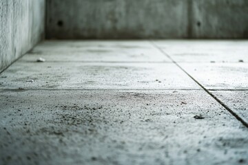 A close-up shot of a black and white cement floor