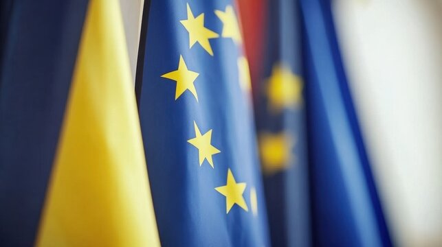 European Union and Ukraine Flags: A Symbol of Solidarity and Unity