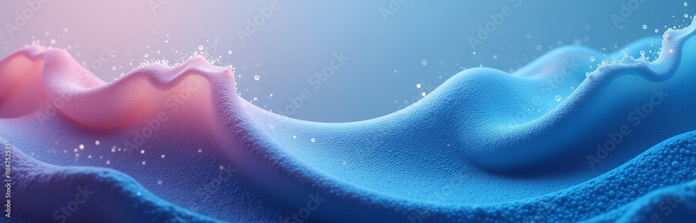 Poster Beautiful Wave Design With Satin Finish Is Created By Artificial Intelligence For Use As A Background Banner Or Fabric Pattern. 00003