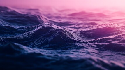 Soft Purple Gradient Waves in Peaceful Ocean Scene