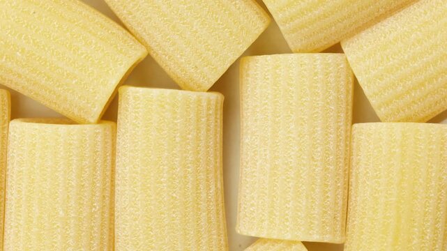   fond de p&acirc;tes rigatoni en gros plan