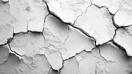 Obraz premium Cracked Earth: A Monochrome Study of Texture and Drought