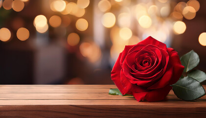 Rose with Glow Bokeh Background, Glowing Bokeh Roses