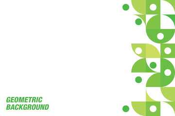 Cover template with geometric background. Background for the banner in color green. Vector EPS 10