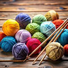 attractive balls of yarn in different colors with