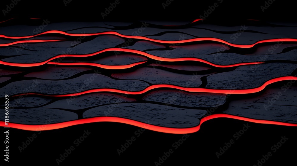 Poster abstract visualization of a global network with flowing lines and neon highlights, representing conn