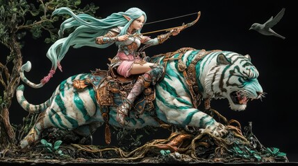 A statue of a dragon with a dragon on it