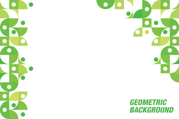 Cover template with geometric background. Background for the banner in color green. Vector EPS 10