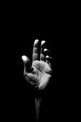 Fototapeta premium Black and white hands art photography