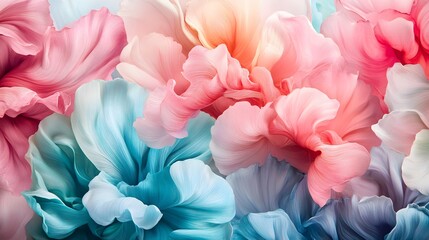 Obraz premium Soft Waves of Blue and Pink Tones in High-Quality Photorealism