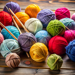 attractive balls of yarn in different colors with