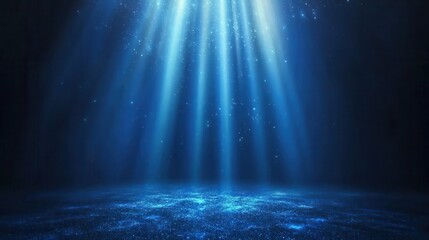 abstract bright blue rays of light beams spectrum banner illustration