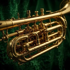 soprano saxophone on black background
