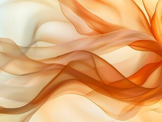 Obraz premium Ethereal and Surreal Abstract Background with Flowing Lustrous Shapes in a Vivid Color Scheme of Fiery Oranges and Golds