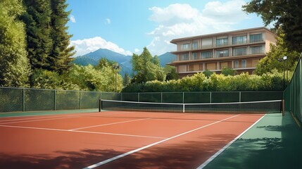 Obraz premium Background of tennis court.