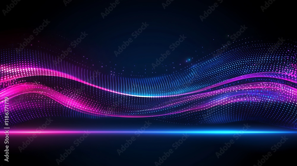 Poster dynamic abstract forms in flowing liquids and lights creating a mesmerizing visual experience with v