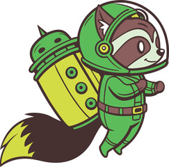 A rabbit is getting ready to go to space.