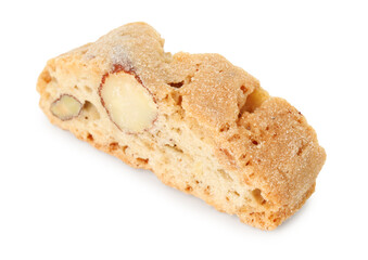 Traditional Italian almond biscuit (Cantucci) isolated on white