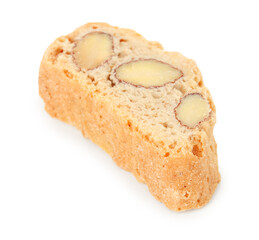 Traditional Italian almond biscuit (Cantucci) isolated on white