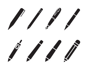 Collection of Various Writing Instruments Icons