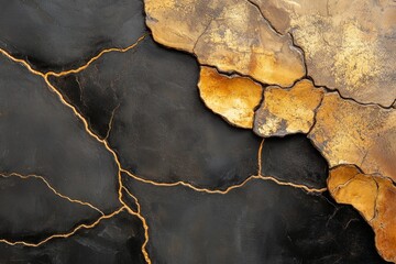 Fototapeta premium A hyper-realistic view of the Grand Canyon at golden hour, capturing intricate textures of the rock formations and the deep shadows cast by the setting sun