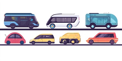 Futuristic Logistics Revolution: Robots and Self-Driving Cars Transform Delivery Industry. Abstract 32K Tech Visualization of Economic Data Highlighting Transport Efficiency, Industrial Innovation, an